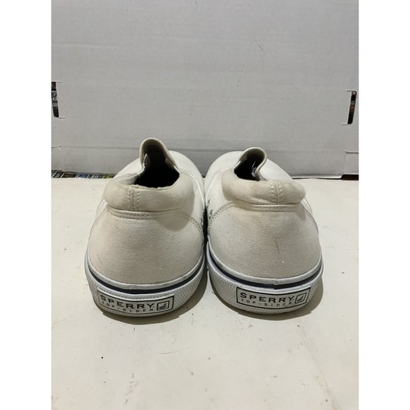 Sperry top-sider Mens Size 9 M white slip on  boat shoe sneaker - Picture 4 of 8